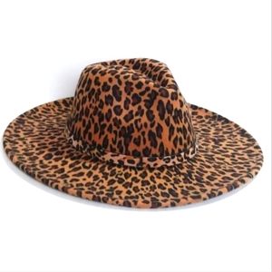 Leopard Print Fedora Hat